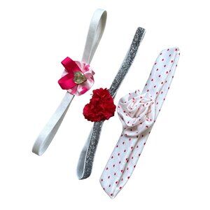 Baby Girls Valentine Headband Lot